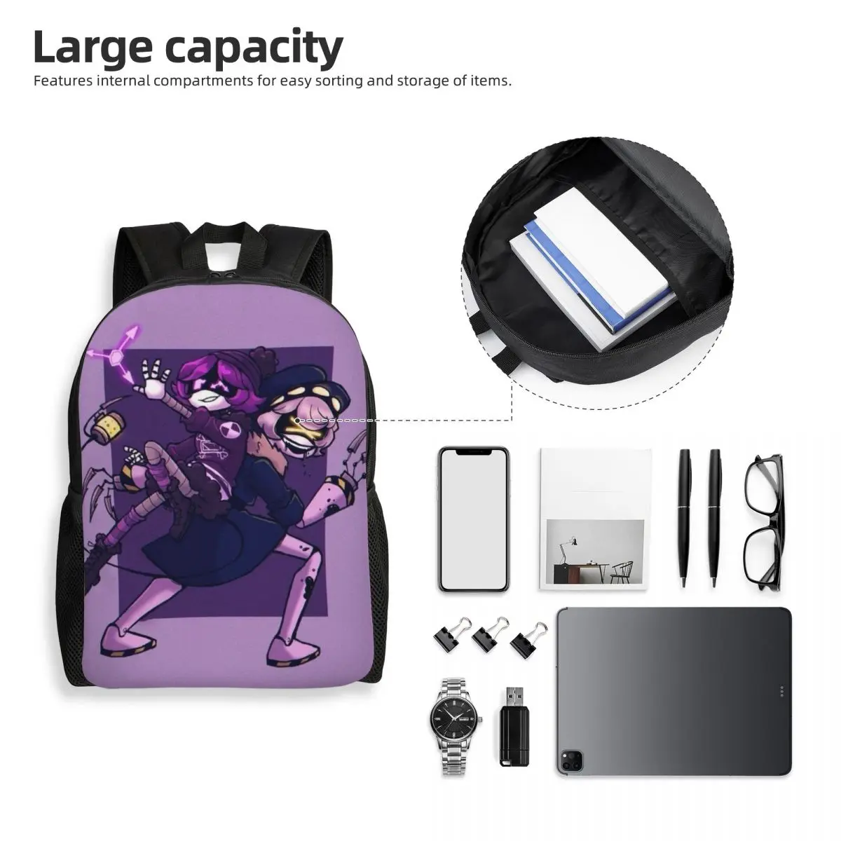 Custom M-Murdres Drones Uzi And N Wallpaper Backpack Women Men Casual Bookbag for College School Bags