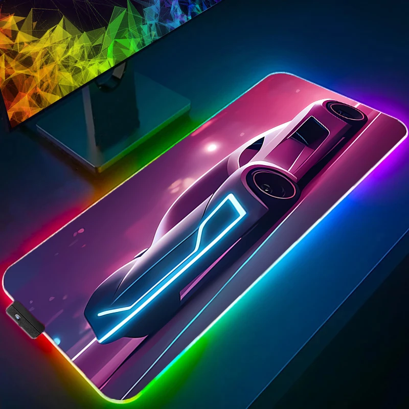 

Коврик для мыши со светодиодной подсветкой Supercar RGB Gamer Games Коврик для мыши XXL Коврик для клавиатуры Коврик для мыши Коврик для игрового стола для подарков для мальчиков и девочек