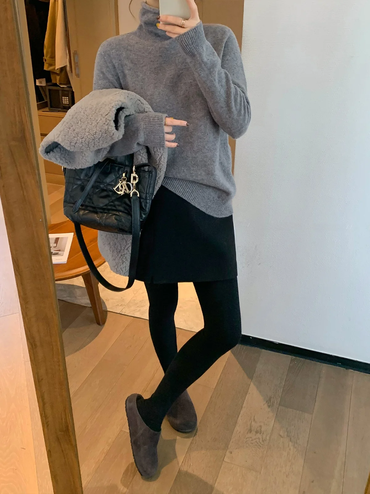 

Теплый вязаный однотонный длинный свитер с высоким воротником, женский шерстяной свитер Love Devil Fi, зимний новый модный топ