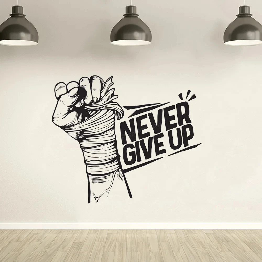 Nunca Desista Decalque De Parede Motivacional, Gym Wall Decor,Nunca Frase, Esporte, Adesivo Treinament