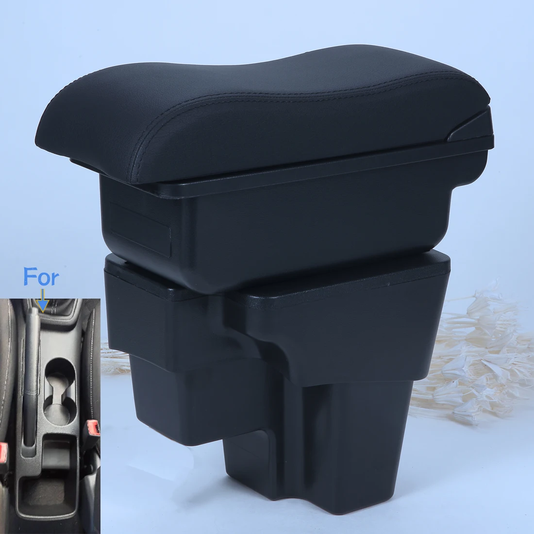 For KIA RIO Armrest Box For KIA STONIC Cerato Car Armrest Curved Surface leather Simple installation Storage box 2015-2022