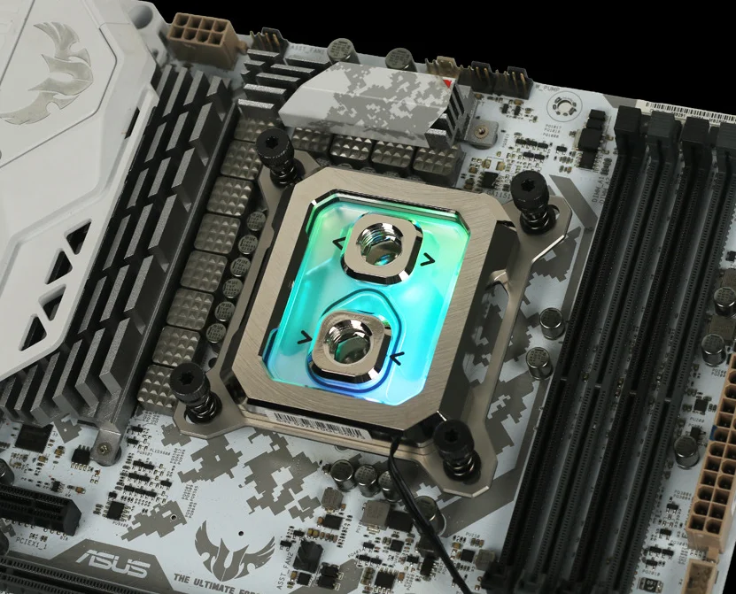 New Arrival IceManCooler Glass CPU Water Cooler For Intel 1851,1700,1200,2066,AMDAM4,AM5 Block,0.1mm Micro Channels,Black,Silver