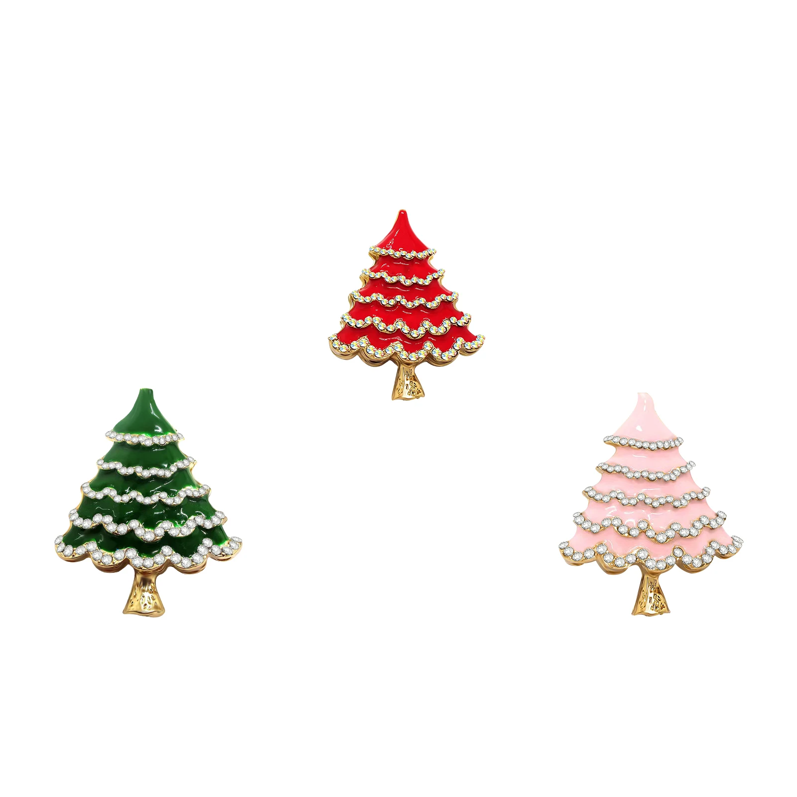 

New Christmas Tree Brooch for Women Men Party Lady Fashion Multicolor Enamel Crystal Rhinestone Gold Plated Jewelry Brooch Gift