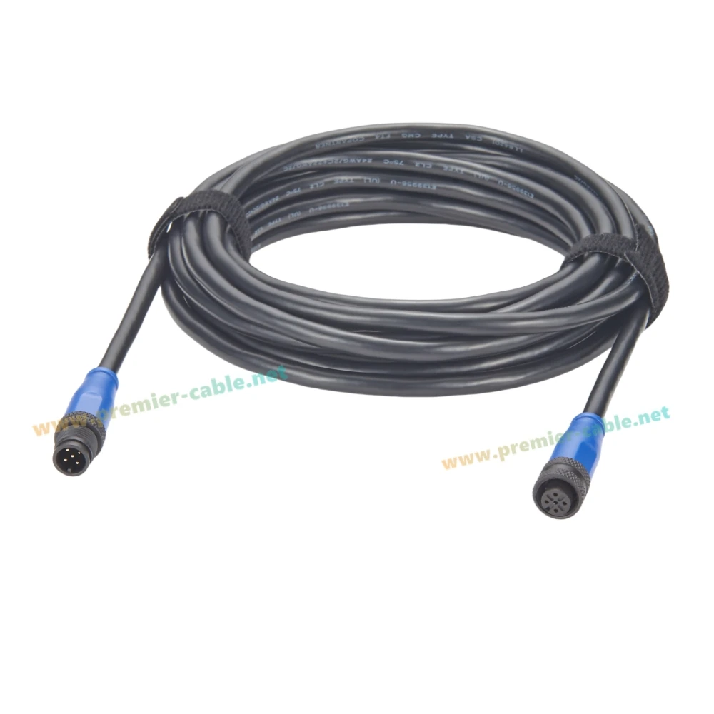 NMEA 2000 Backbone Drop Cable Marine Grade IP67 M12 5 Pin Thread Male to Female Extension Cable For Garmin Lowrance Simrad B&G