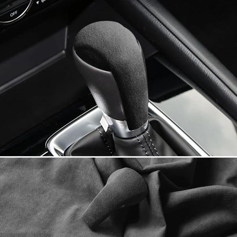 

For MAZDA Atenza Axela CX4 CX5 2014-2020 CX3 CX8 2019-2024 Made of Alcantara Car Gear Shift Knob Cover Trim Interior Accessories