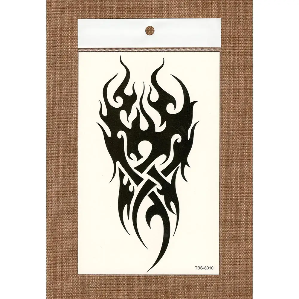 2pcs Tribal Totems Black Drgon Fire Fake Tattoos Waterproof Water Transfer Temporary Stickersr Art  Temporary Tattoo