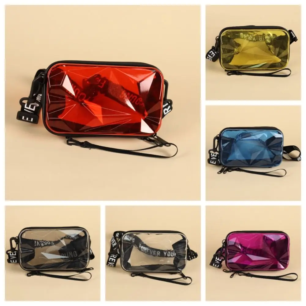 

7 Inch Suitcase Shape Women's Bag Mini Waterproof Single Shoulder Bag Korean Style Lightweight Hard-shell Makeup Bag Streetwear