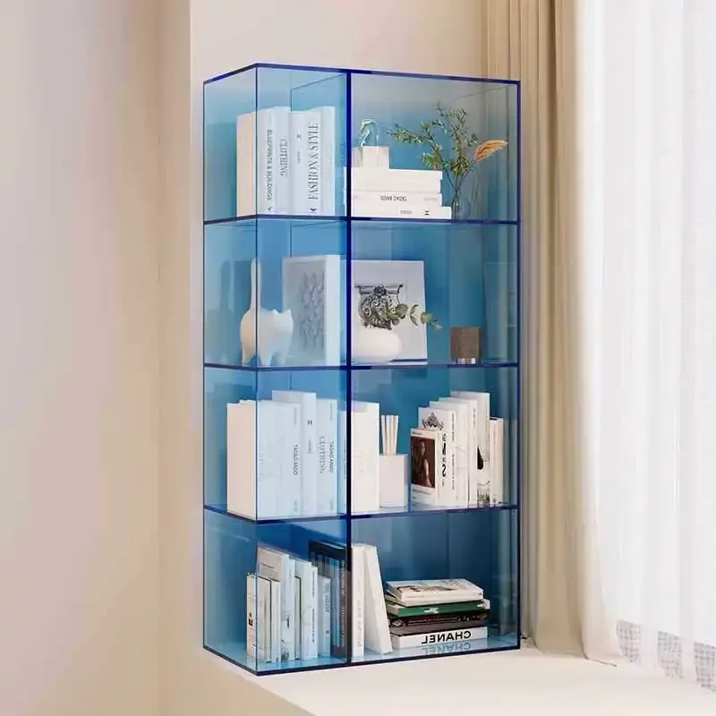 Acrylic bay window , balcony storage , bedroom transparent color children's bookshelf, modern simple living room s