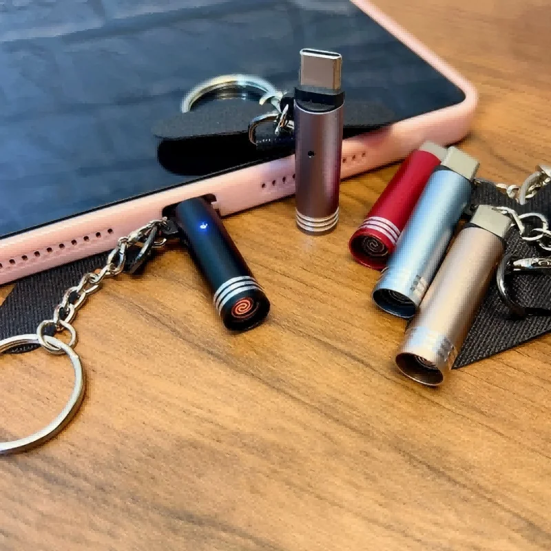 Mini Type C USB C Lighter Adapter Mobile Phone Cigarette Lighter Outdoor Safety Air Blowing Cigarette Lighter