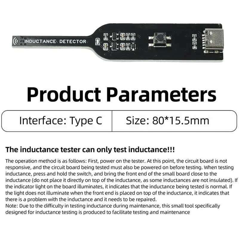 A53M-Motherboard Inductance Tester Coil Tester Inductor Detector Electromagnetic Induction Fault Checking Repair Tool