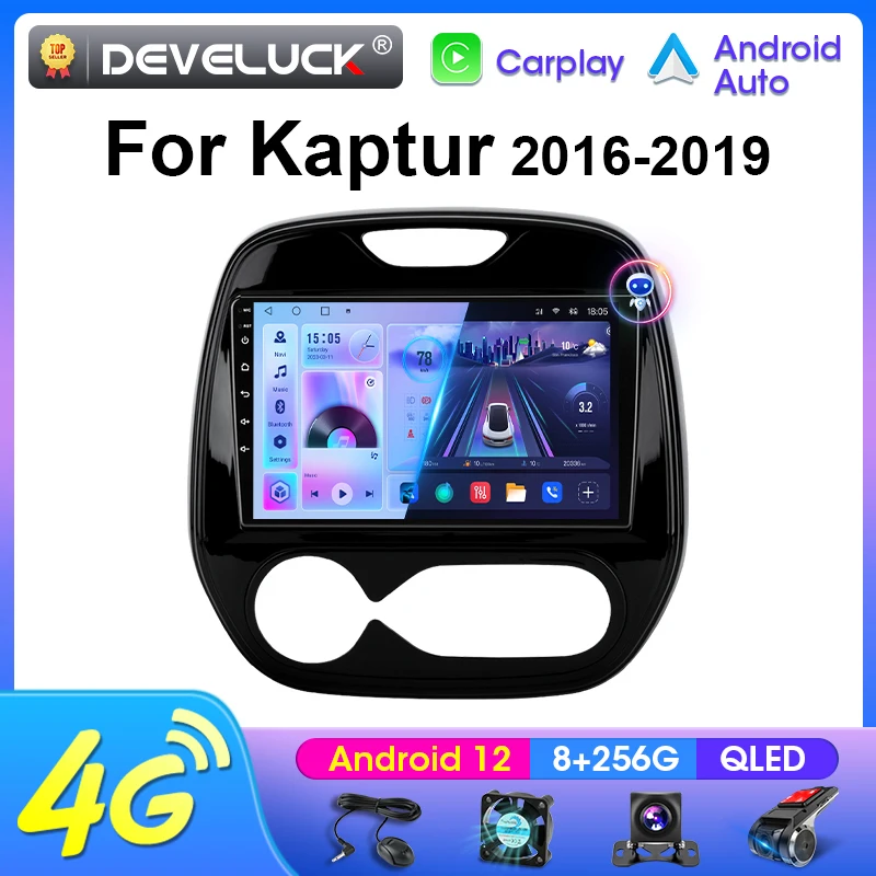 

dla Renault Kaptur Captur 2016-2019 2 Din Android 12 Radio samochodowe Multimedialny odtwarzacz wideo Stereo 4G Carplay Auto DVD GPS Head Unit