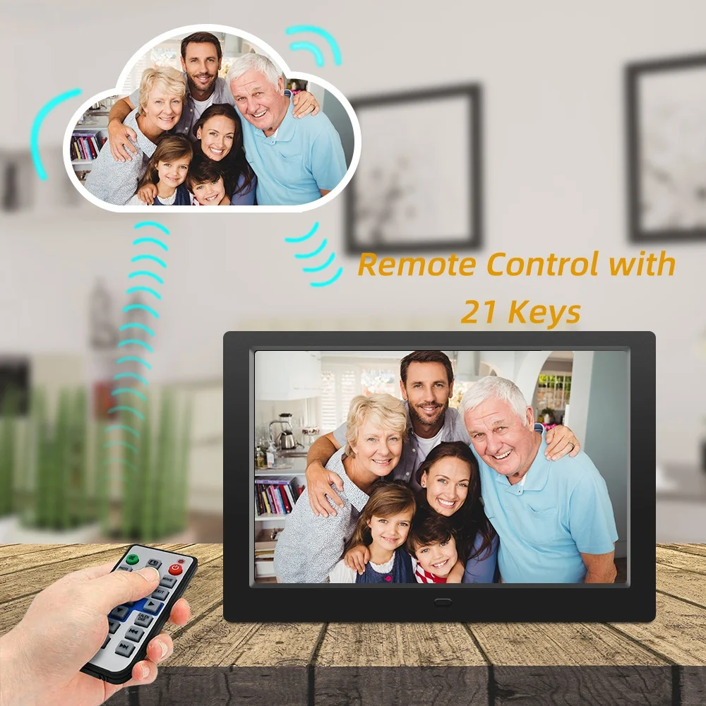 10.1 Inch HD Digital Photo Frame with Android Video Music Photos Playback for Desktop Advertising