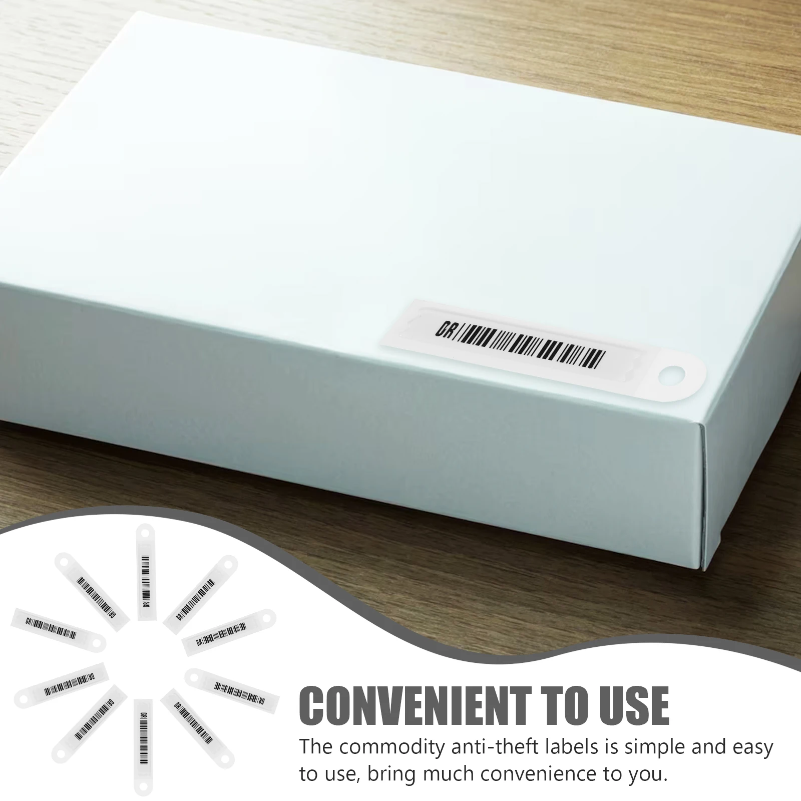 

100pcs Acoustomagnetic Anti-Theft Labels For Cosmetics Supermarket Goods Security Tags Commodity Labels Strong Adhesive