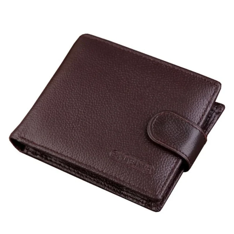 

Men's wallet made of genuine leather wallet Short Hasp carteira masculina Purse 2024 luxury male Cow leather Wallets