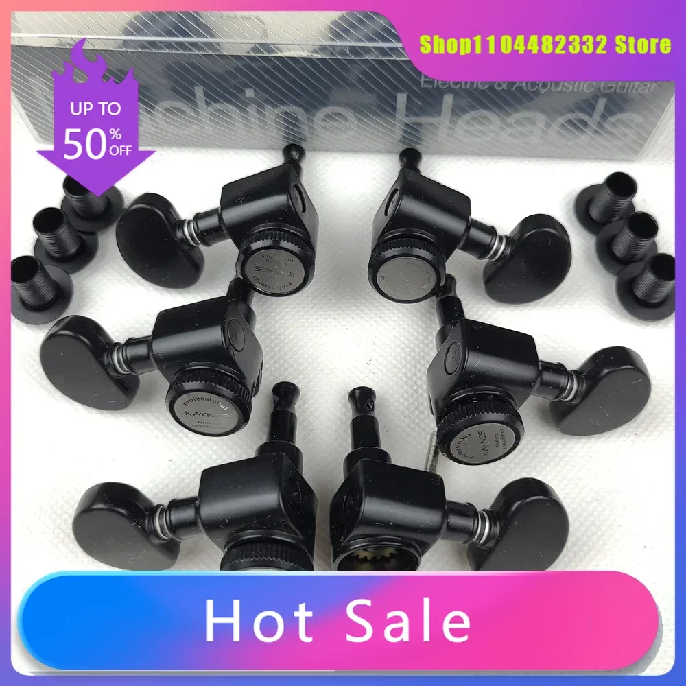 

Black 1 Set 3R3L Locking Machine Heads Tuners for LP SG Electric Guitar String Locking Pegs Guitar Tuners