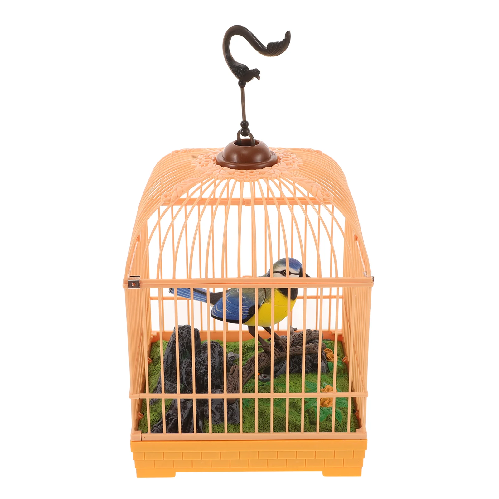 Voice Control Birdcage Toy Tots Toys Singing Decoration Talking Chirping Parrot Realistic Sounds Plastic Electric