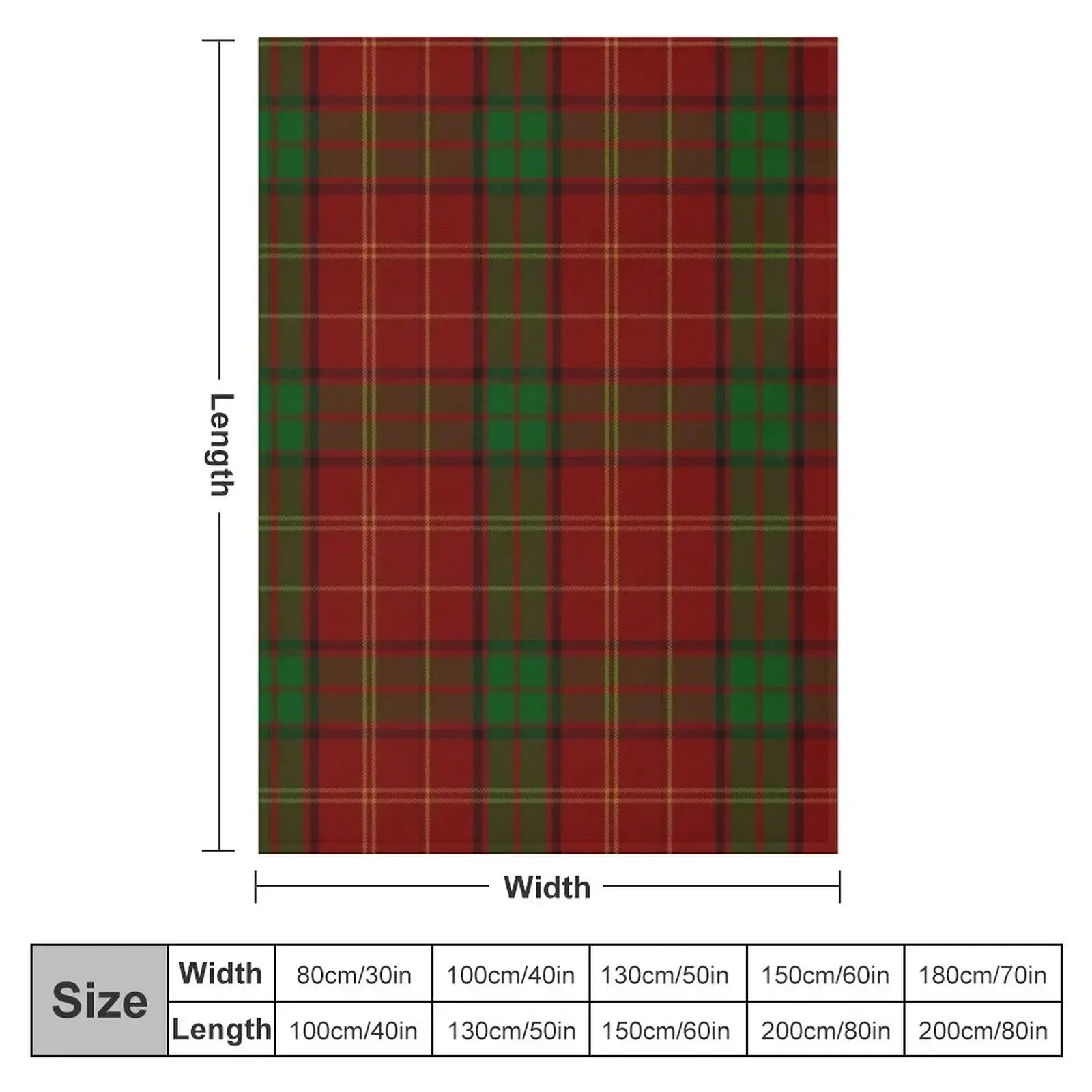 Kirk Tartan Throw Blanket Cute Plaid Beautifuls Travel Large Blankets