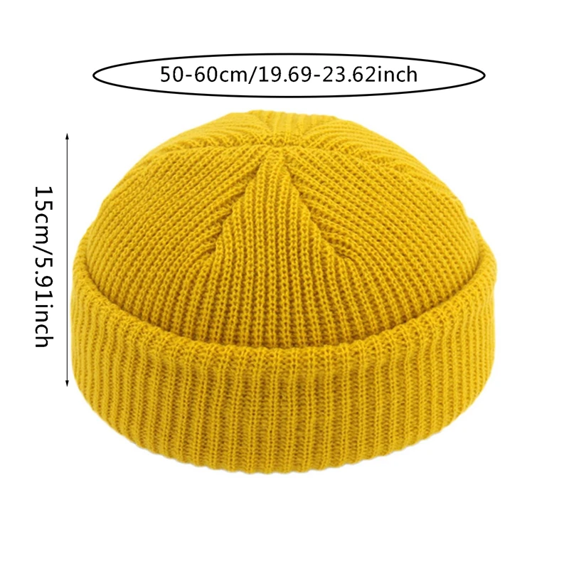 Winter Warm Cycling Beanies Casual Short Thread Hip Hop Hat Elastic Unisex Windproof Warm Hat Adult Men Female Knitted Skull Cap image 3