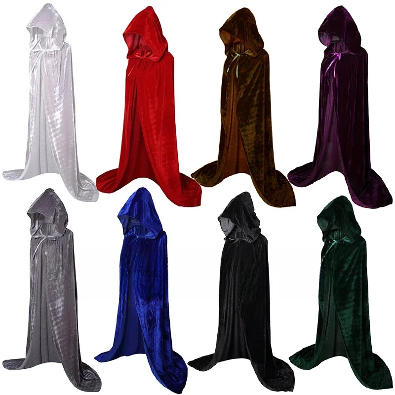 

Halloween Death God Long Robe Witch Wizard Prince Princess Cloak Christmas Costume Triacetate Fiber 100% Stage Costume Ladies...