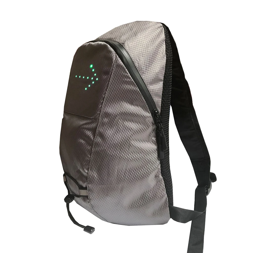 15L Bicycle Backpack with LED Turn Signal Light Cycling Bag Wireless Remote Control for Outdoor Safety Running Riding Climbing