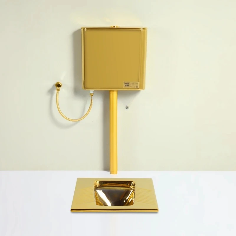

Squatting pit embedded urinal golden squatting toilet water tank full set hotel clubhouse villa bar