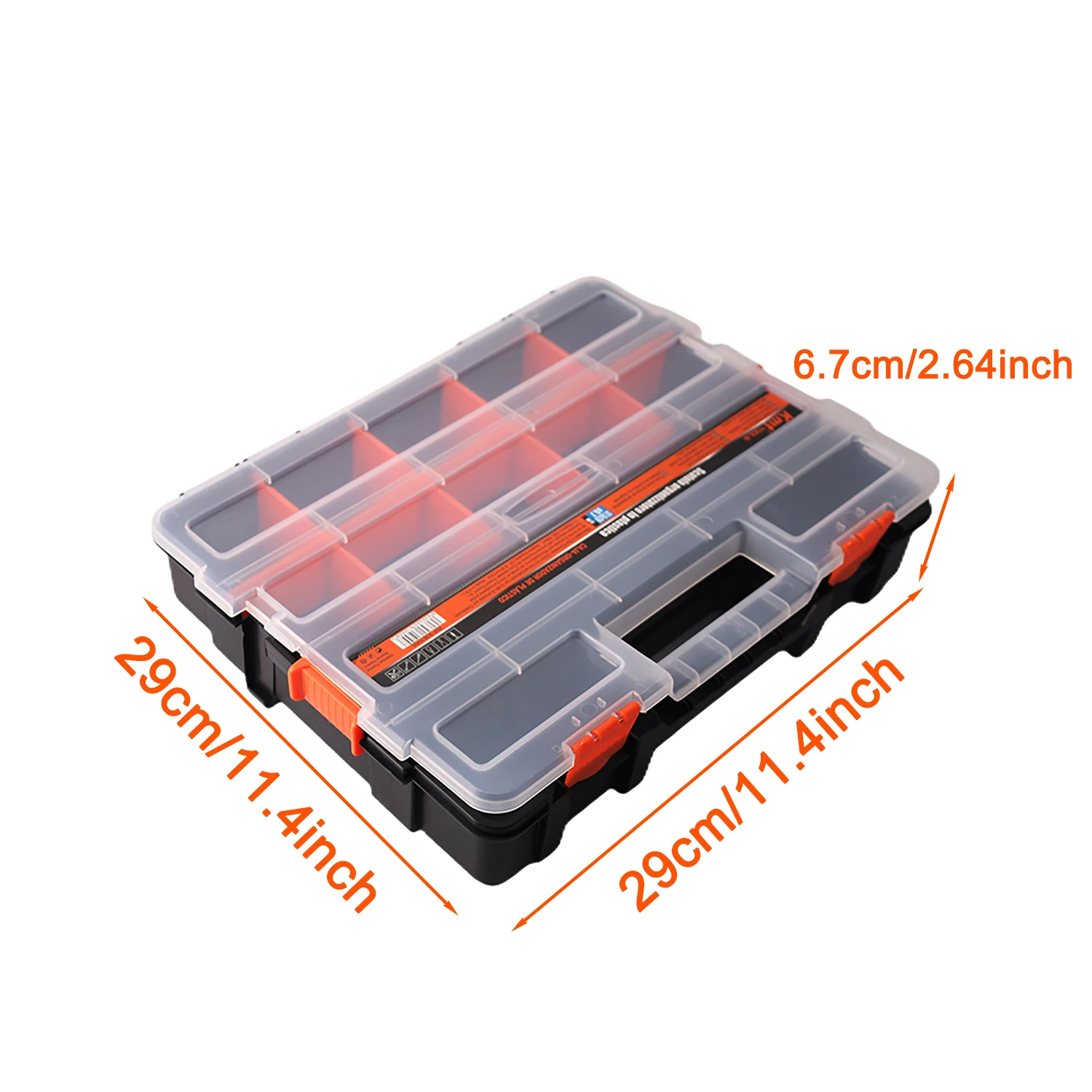 KMT 1pc Portable Plastic Container With Removable Compartment Box, Hand Tool Organizer Tray,8 Sizes for Choose