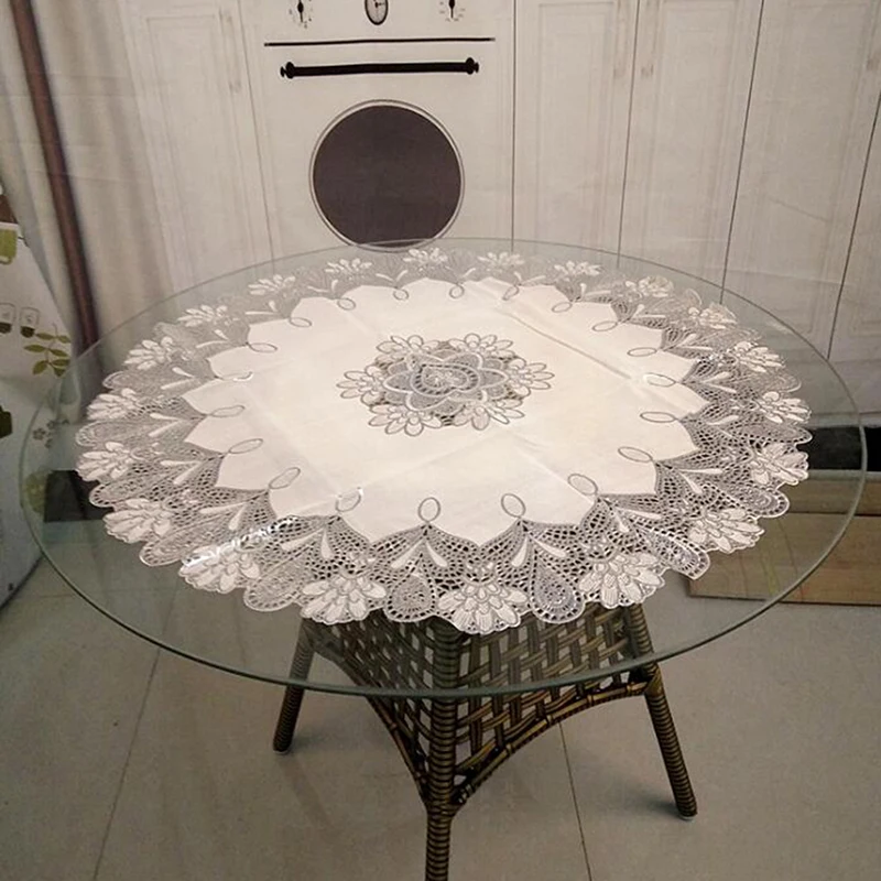 Round Waterproof Oilproof Table Cloth 70cm Floral Printed Dining Table Cover Home Decoration Supplies
