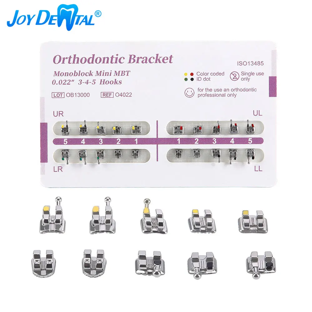 20pcs/Pack Dental Orthodontic Brackets Braces MIM Monoblock Mini Roth/MBT 0.022\