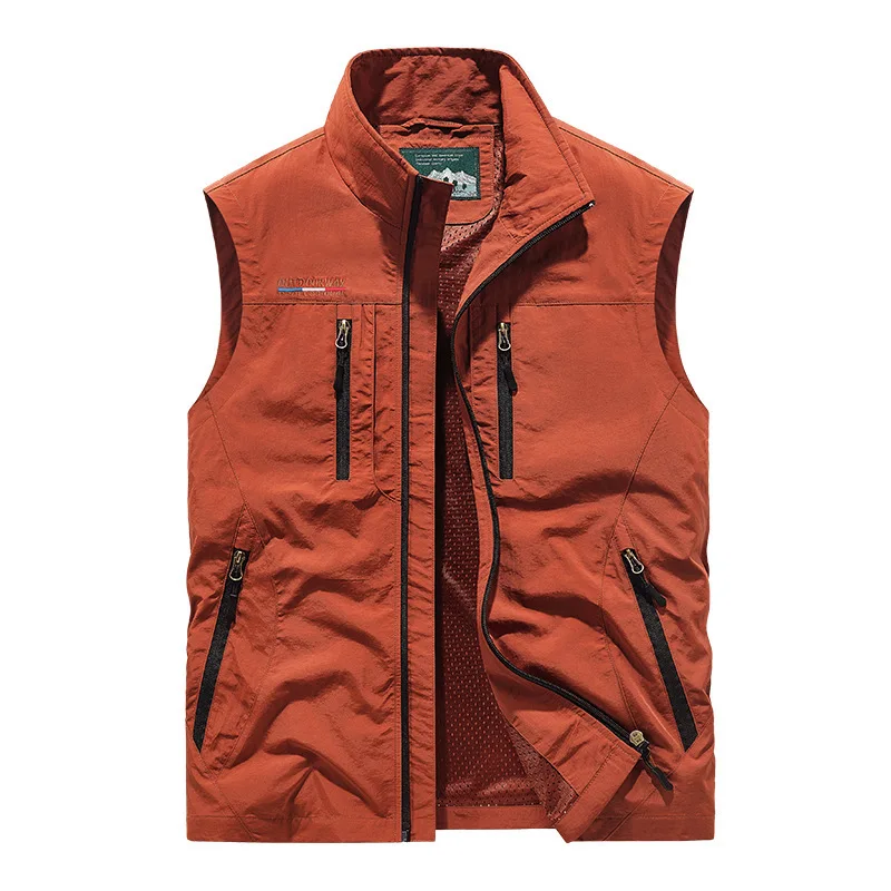 Multi-Pocket Lightweight Cargo Vest Men's Outdoor Fishing Casual Sleeveless Jacket