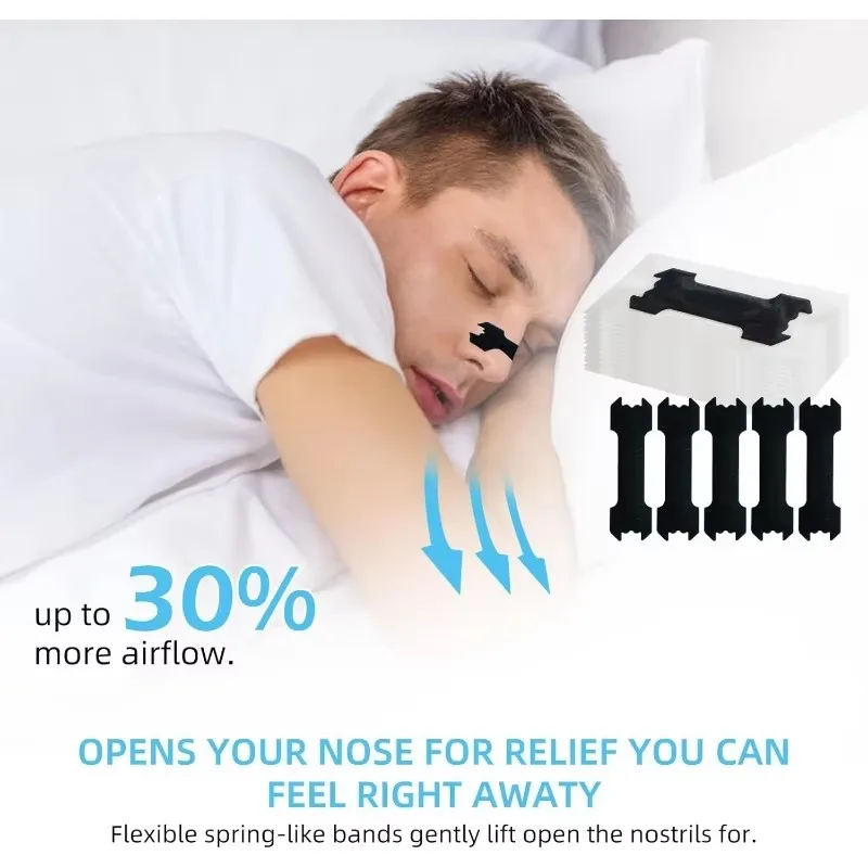 10-100pcs Anti-snoring Strips Easier to Breathe Help Breathing Reduce Snoring Nasal Strips Better Sleep Breathe Health Care view 4