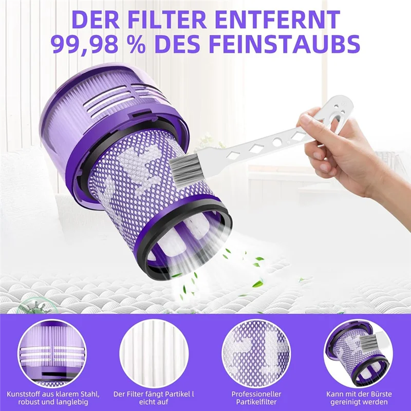 

SOFT-запасные части V12 Фильтр для Dyson V12 Detect Slim Series Аксессуары для пылесосов Вакуумная щетка и фильтры