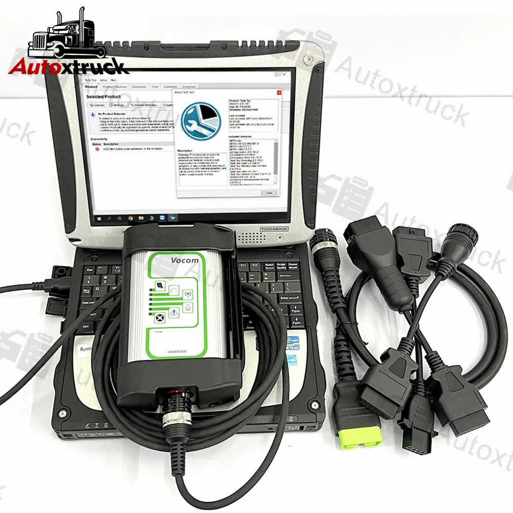 

For VOCOM 1 Interface with CF19 Laptop VOCOM1 88890300 2.8.150 PPT Heavy truck excavator scanner Diagnostic Tool