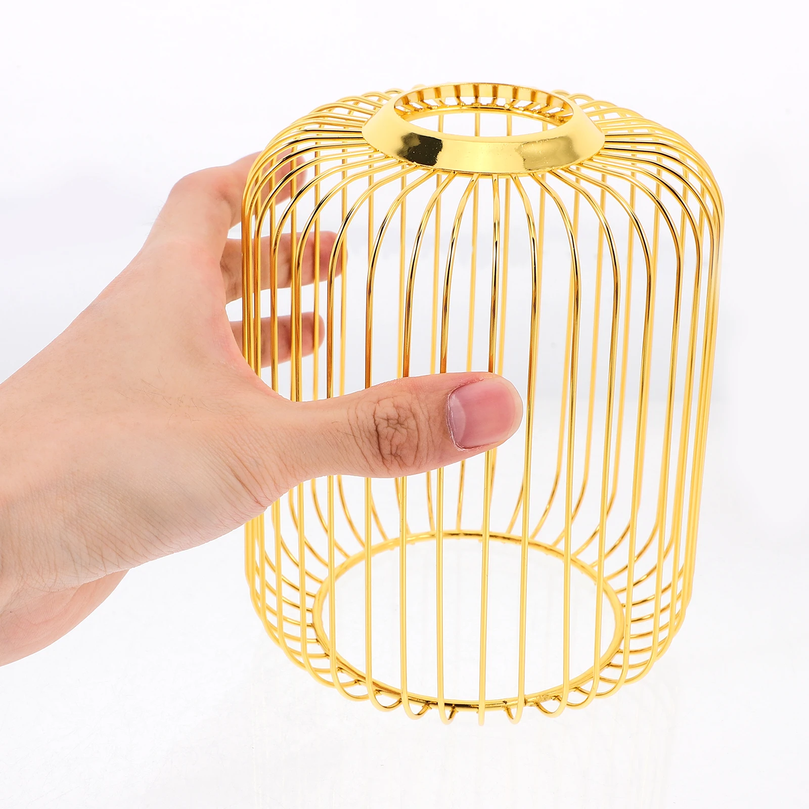 

Retro Iron Art Lampshade E27 Base 4.2cm Wire Mesh Cover Metal Cage Light Shades for Home Hotel Cafe Industrial Decorative