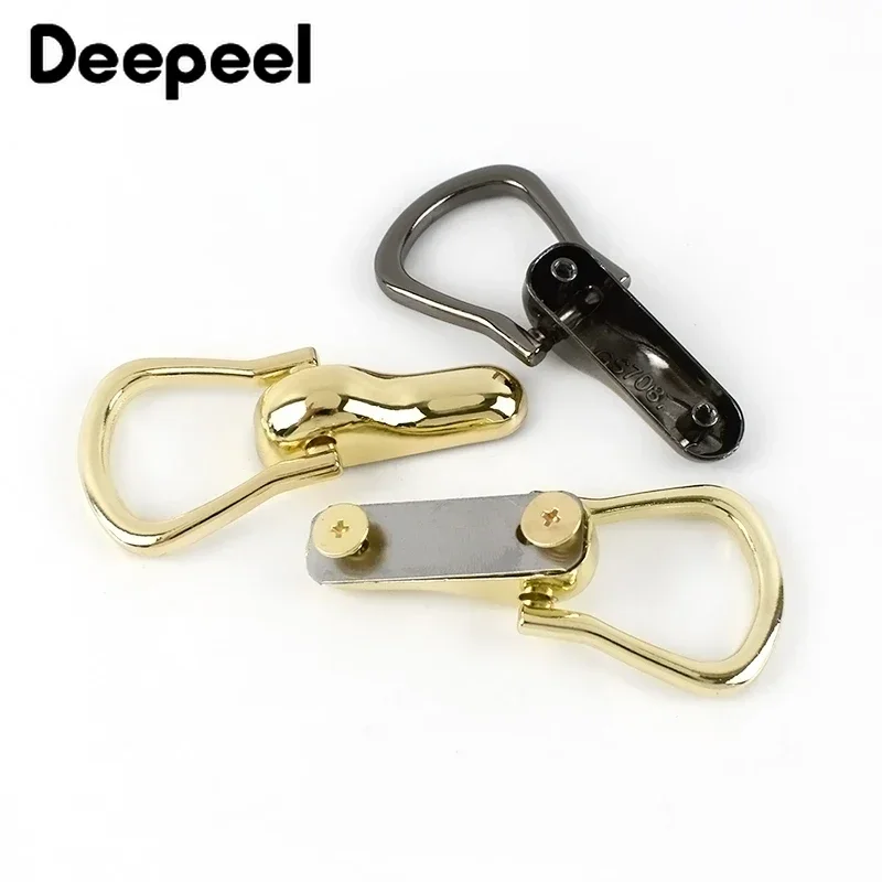 2/4Pcs Deepeel 21mm Metal Bags Side Clip Clasp with Screw Hook Buckle Bag Strap Chain Connector DIY Handbag Hardware Accessories