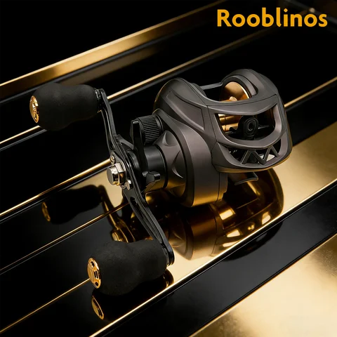 Rooblinos AK Series,7.2:1 Gear Ratio,2+1 Ball Bearing,18LB Max Drag,Baitcasting Reel,For Freshwater Saltwater