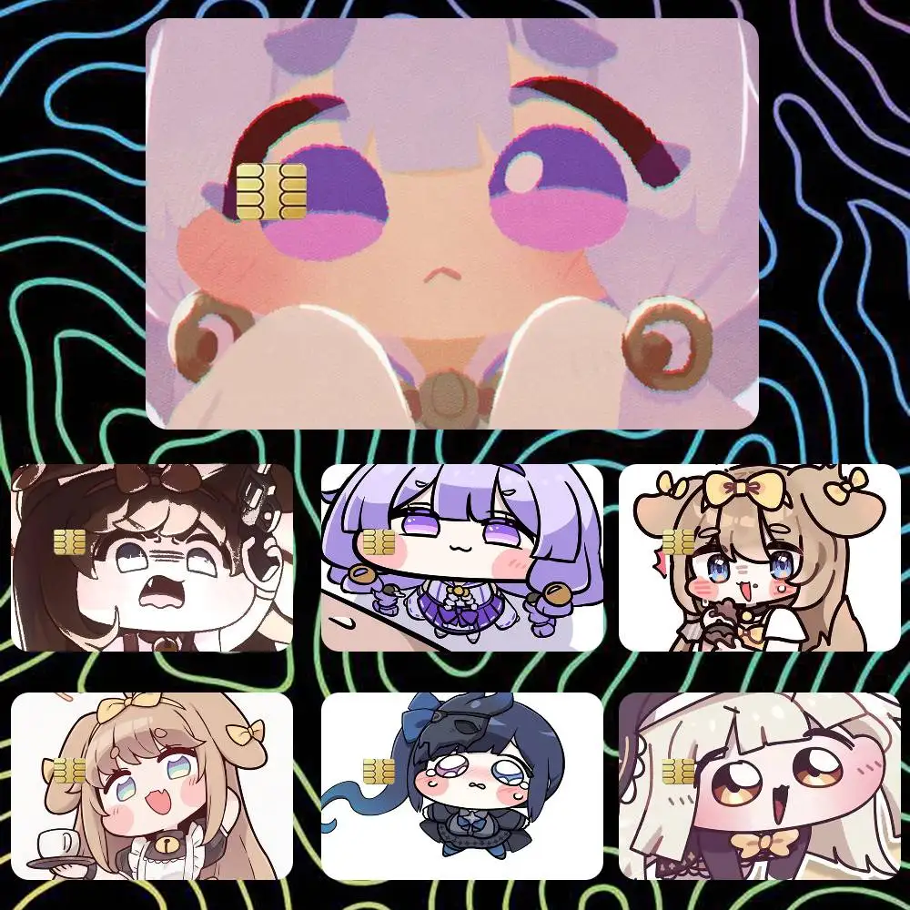 Trickcal Chibi Go Cute KR Game  Sticker Film Tape Skin for Credit Card Debit Card Waterproof Stickers