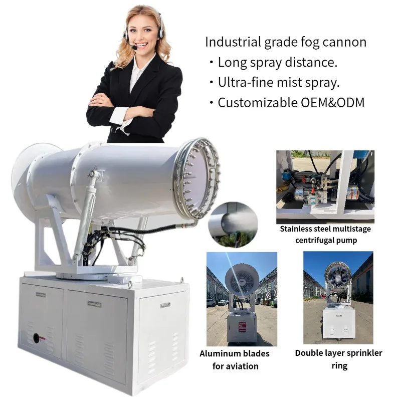 Quarry Dust Suppression Based Sprayer 100m Industrial Fog Cannon for Agriculture Irrigation Odor Controlling