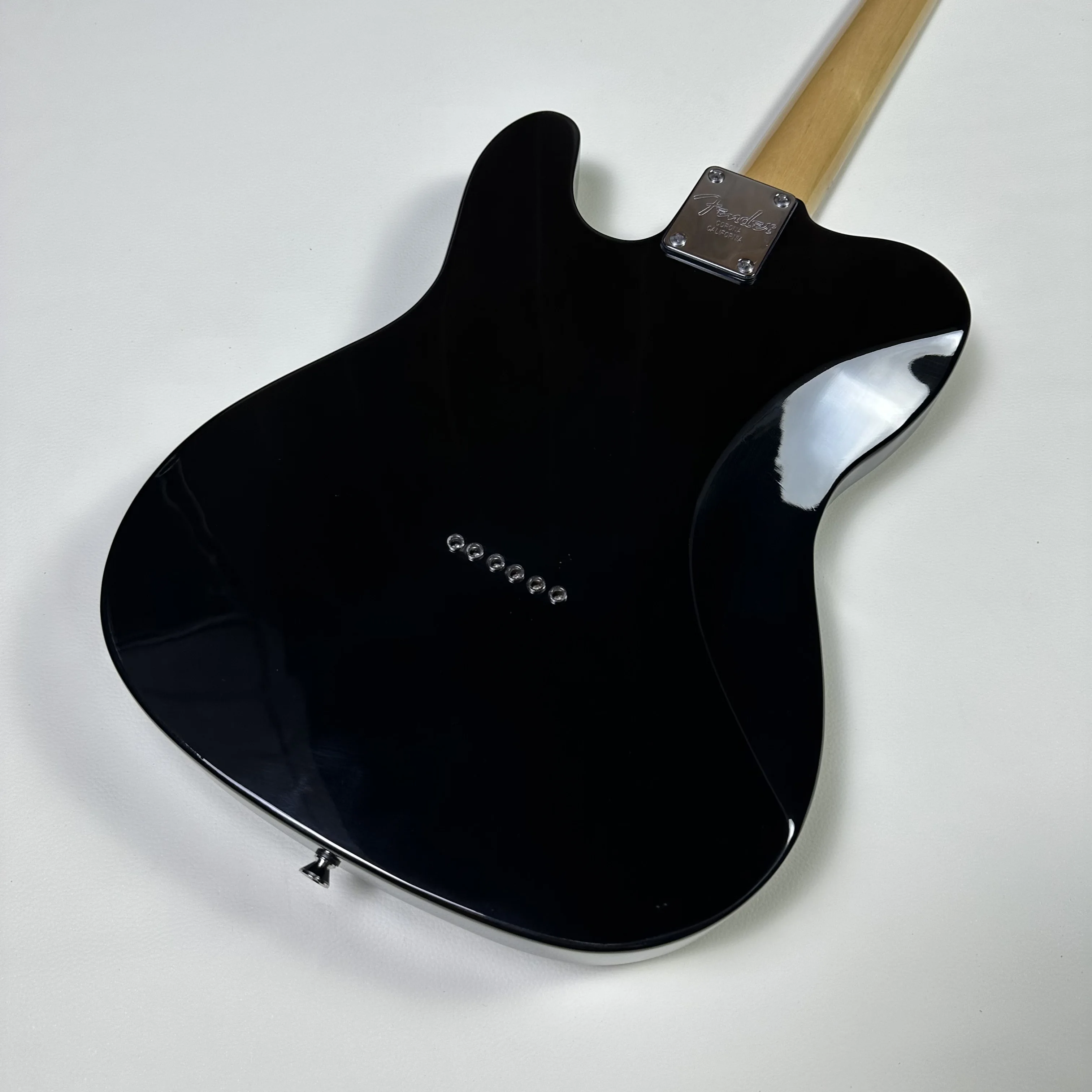 جيتار كهربائي TL 72 أسود عالي الجودة متوفر في المخزون، لوحة أصابع من خشب القيقب، كبير الحجم #5