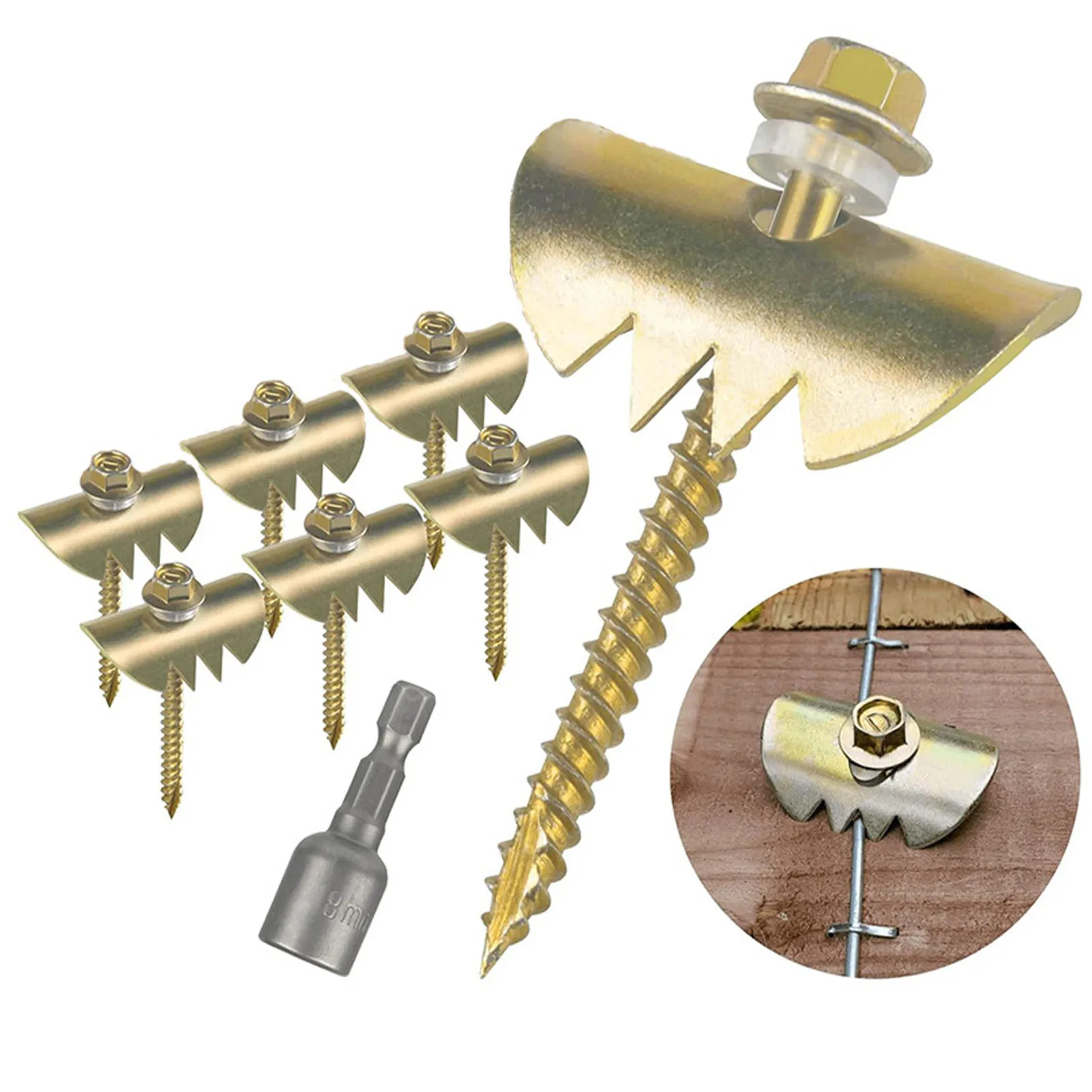 2 Inch Fence Fastener Nails Galvanized Stainless Steel Fence Staple for Wire Mesh and Woven Fencing 50PCS Wire Fencing Staple