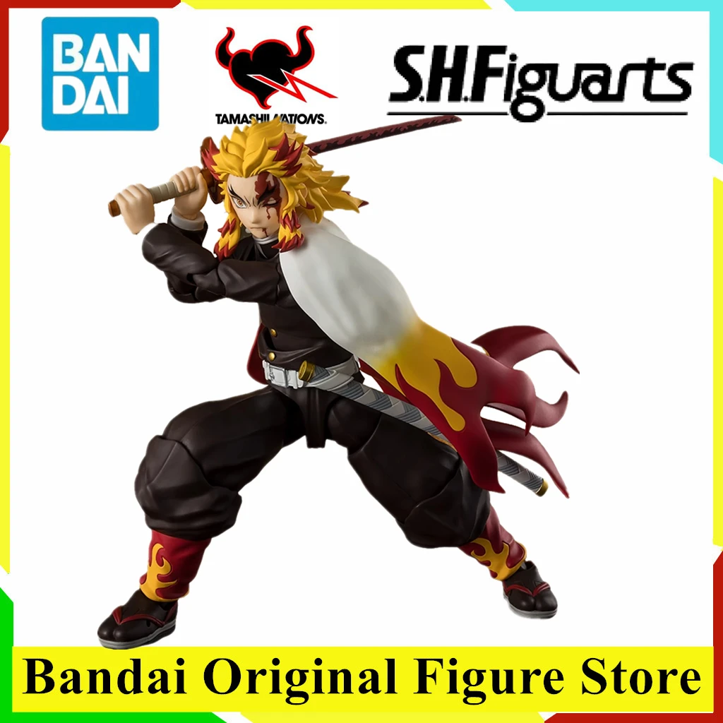 

Original BANDAI S.H.Figuarts Kyojuro Rengoku Action Figure Toys Anime Demon Slayer: Kimetsu no Yaiba PVC Model Collection Doll