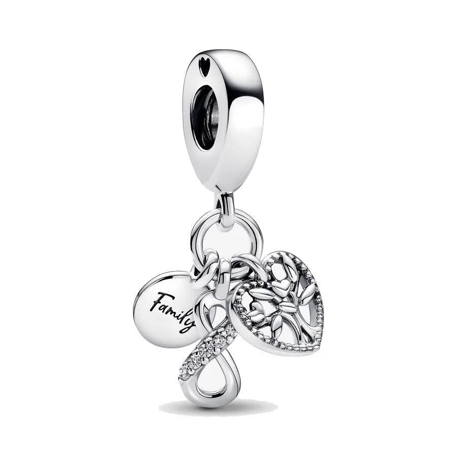 Charm hot selling 925sterling silver note seven star ladybug love flower bear luxury pendant for women DIY bracelet fine jewelry