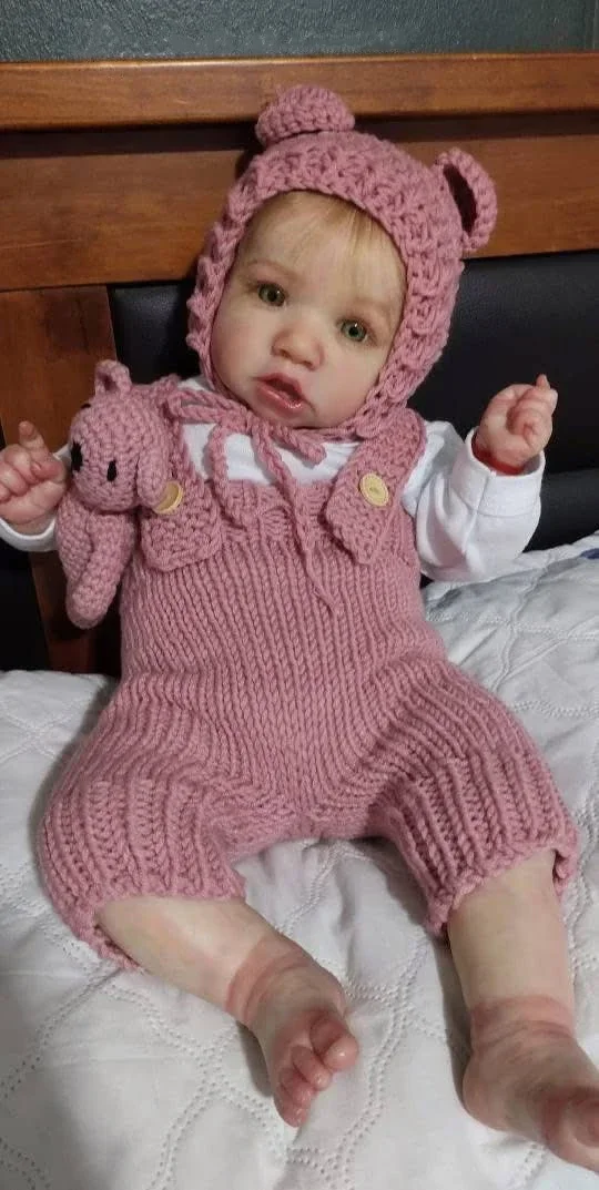 NPK 55CM handgemachte Ganzkörper Reborn Saskia beliebte Babypuppe Likfelike Very Soft Touch Art Doll Detaillierte Panting Sammlerstück Bebe