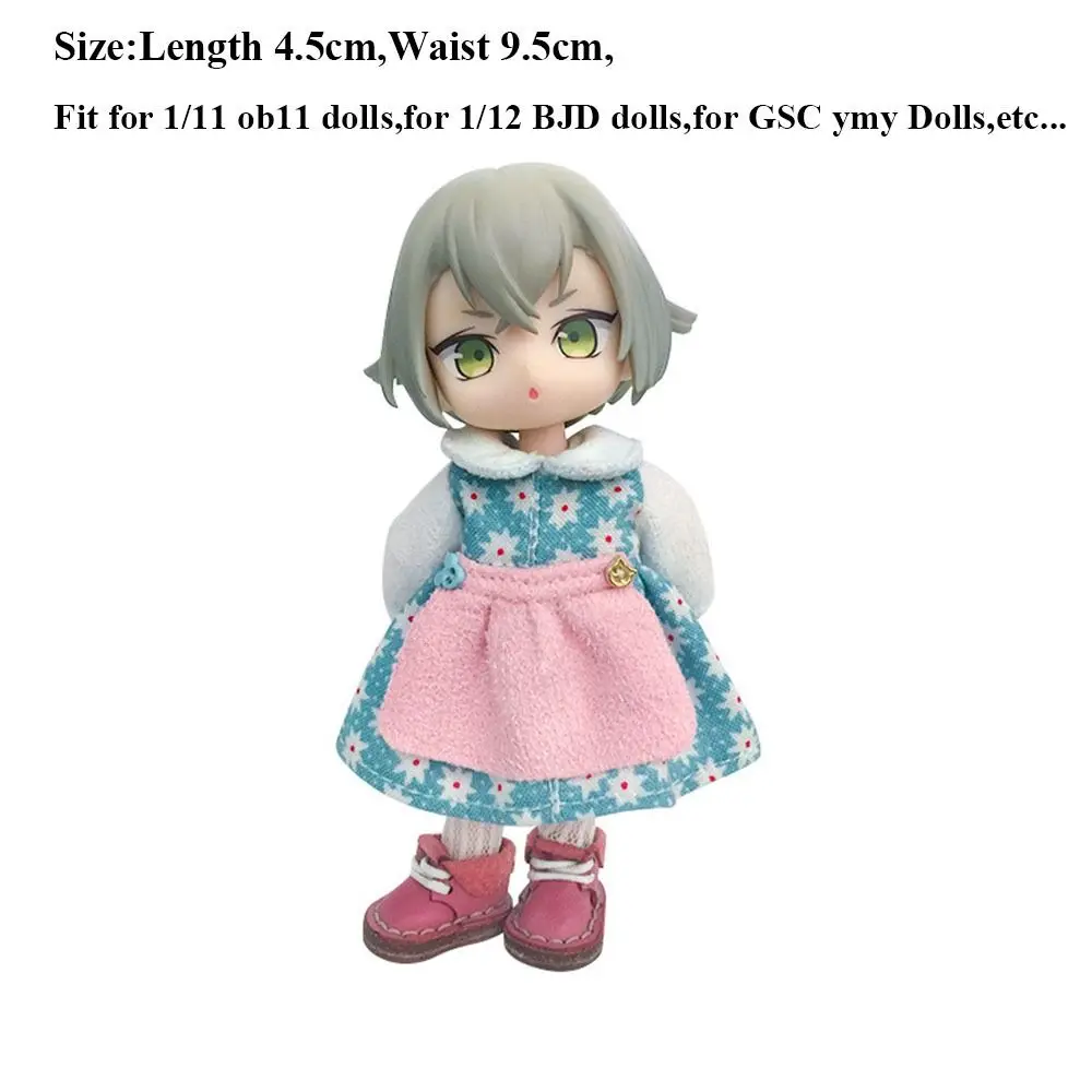 Ręcznie robione sukienki typu bib, moda DIY, ubrania, spódnice, rękawy, zestawy ubrań, bawełniane stroje, sukienki dla lalek 1/11 OB11 / dla lalek BJD 1/12
