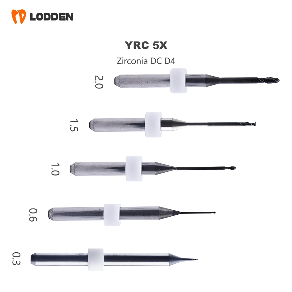 

YRC-5X фрезерные боры с цирконием DC D4, стоматологическая лаборатория, шлифовальный материал, дрель, алмазный инструмент, диаметр 0,3/0,6/1,0/1,5/2,0 мм
