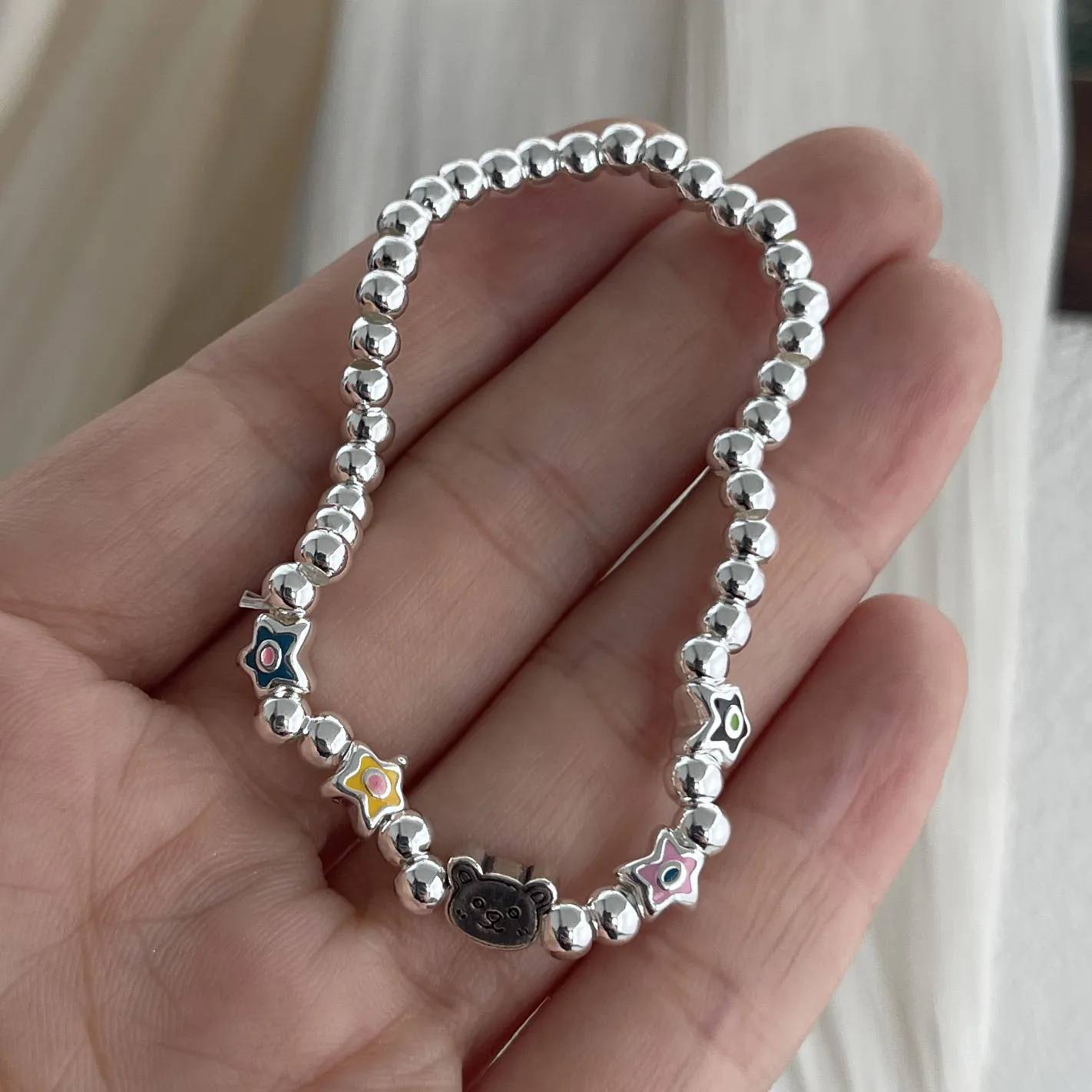 

Браслеты из стерлингового серебра 925 пробы для женщин и мужчин, аксессуары на шнурке, модные винтажные бусины, подвеска в виде цветка, ювелирные украшения для вечеринок, подарок