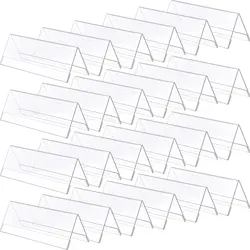 1/5pcs Acrylic Card Tables Desk Sign Clear Desktop Sign Labelse Display Holder Price Name Card Tag Stand Rack