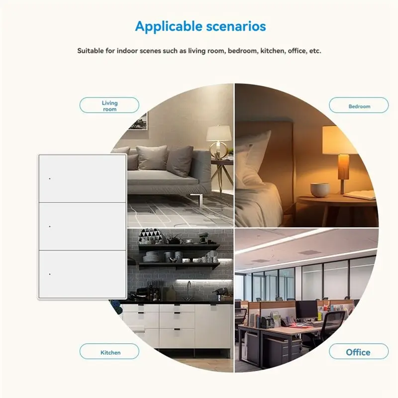 AT05-Matter Wifi Smart Switch Wall Light Switch Smart Control 1 2 3 4 6 Gangs Button For Smartthings Homekit APP