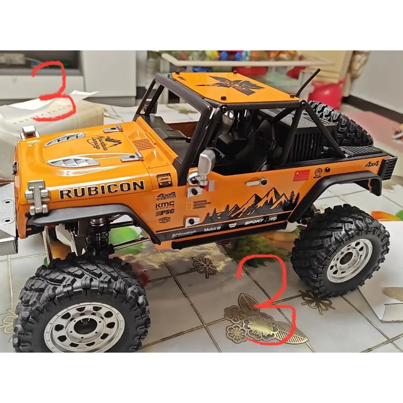 MJX H12Y 1/12 Scale RC Rock Crawler Body Stickers Decals - Yellow Version Specific Design for Off-Road Truck Upgrade
