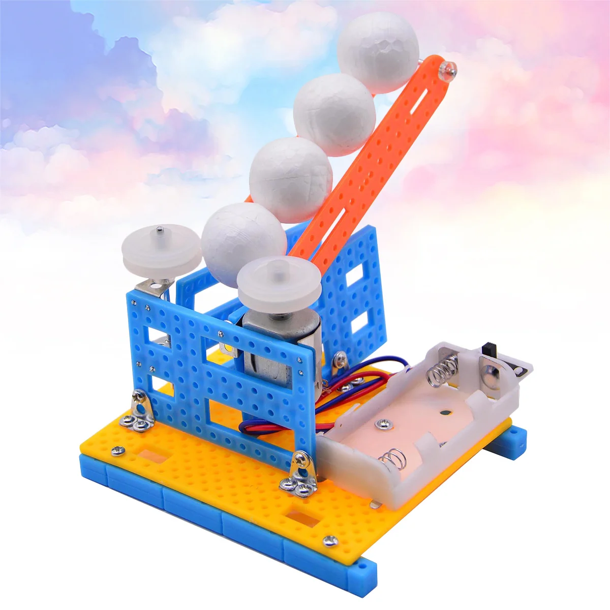 1 قطعة آلة رمي الاطفال التلقائي الكرة قاذفة لتقوم بها بنفسك مجموعة التجارب العلمية تعزيز مهارة التعلم المواد الآمنة رقم #2