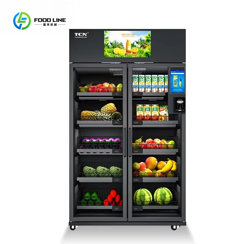 

Automatic Self Service Fresh Fruit Vending Machine Smart Fridge AI Vending Machine